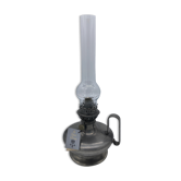 Lampe à pétrole pied en étain