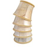 Set of 5 clip lampshades made from pig bladder.