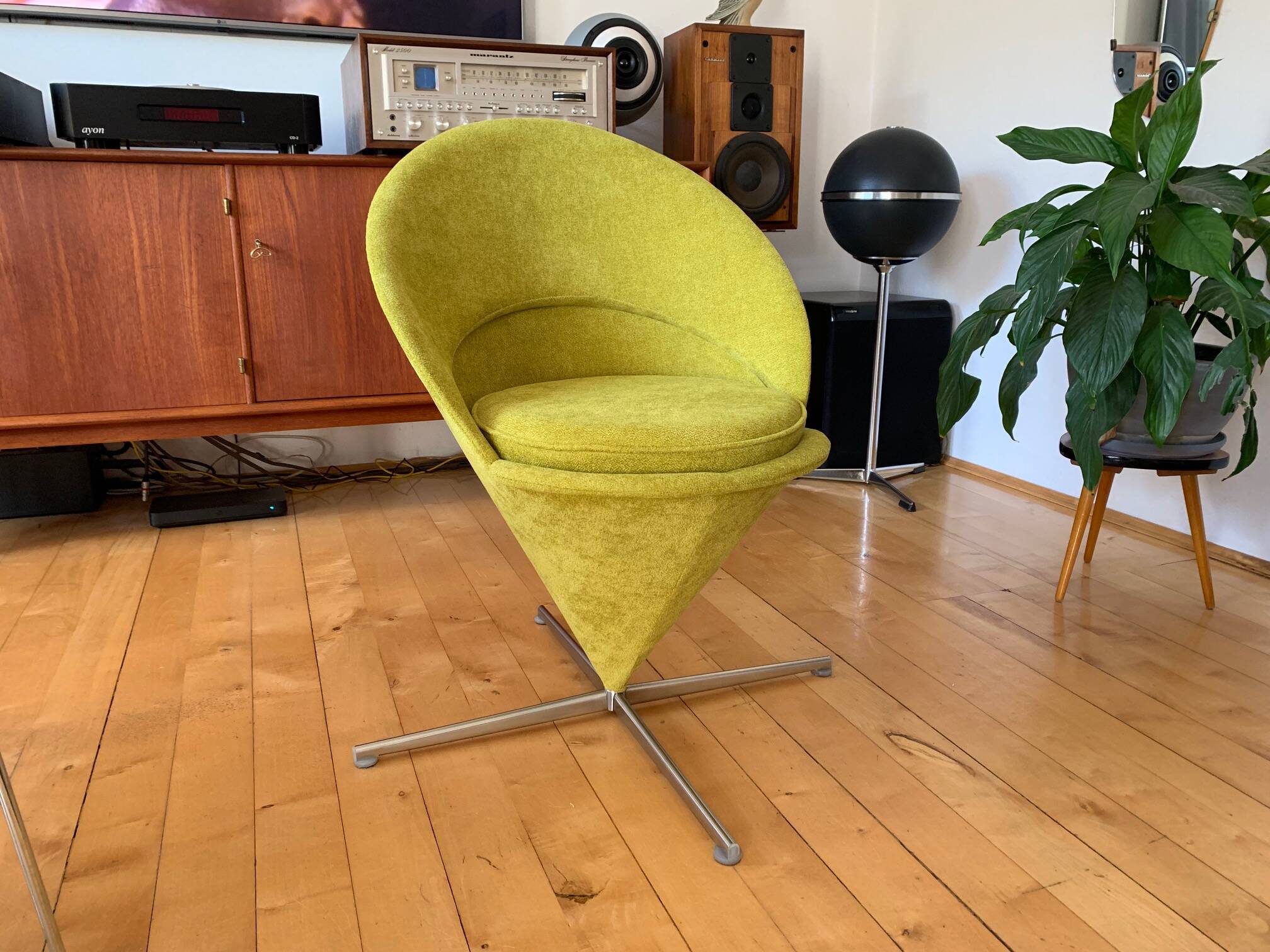 Cone chair, model K1, designed by Verner Panton, Plus-Linje, Denmark, 1950s