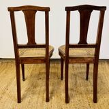 Pair of Louis XVI style caned chairs