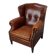 Vintage Dutch club chair in cognac leather, 1970s