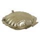 Beurrier coquillage en métal chromé et verre et couteau, Angleterre