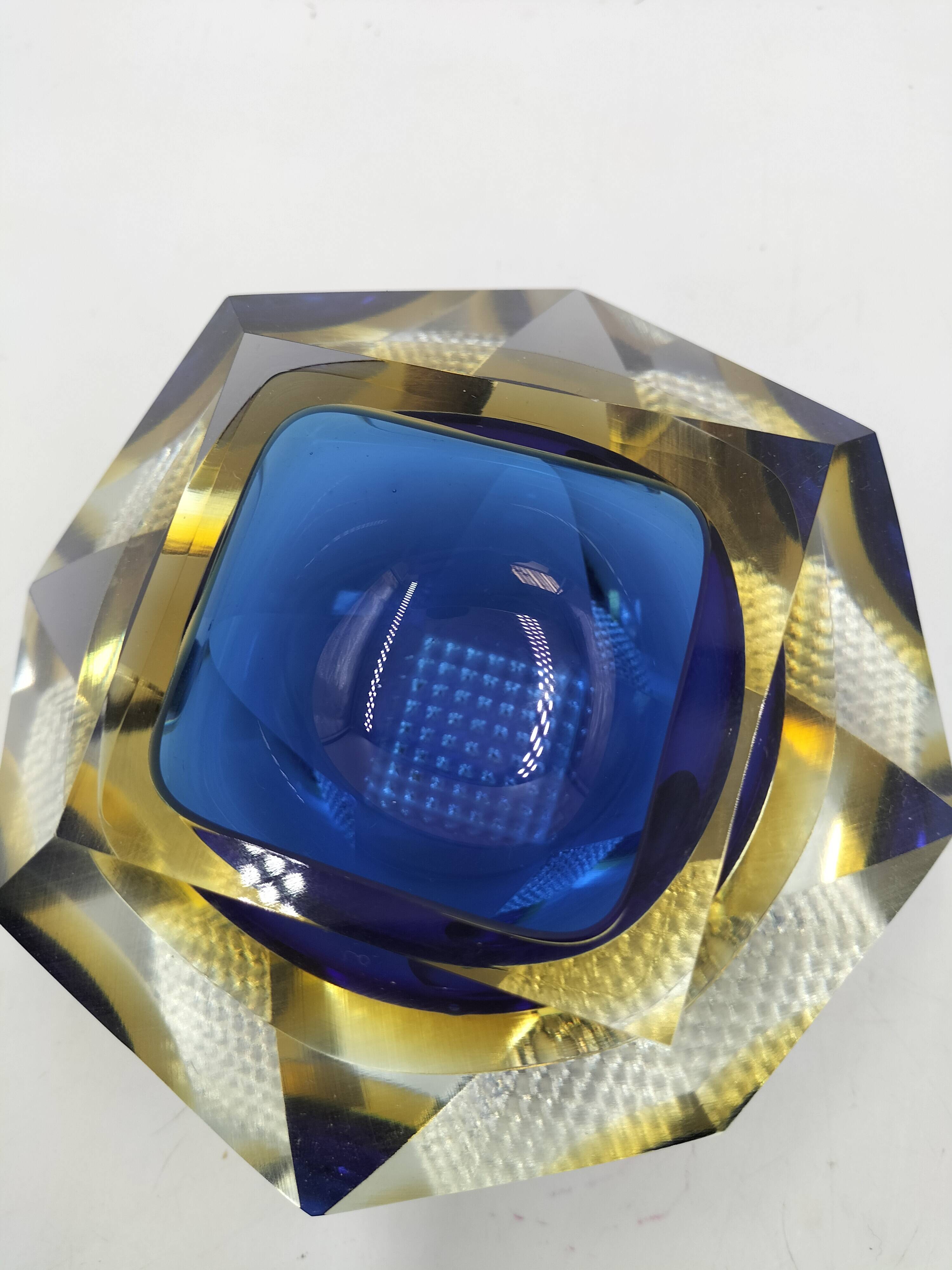 Cendrier sommerso en verre de murano