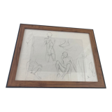 Sketch of a naked man
