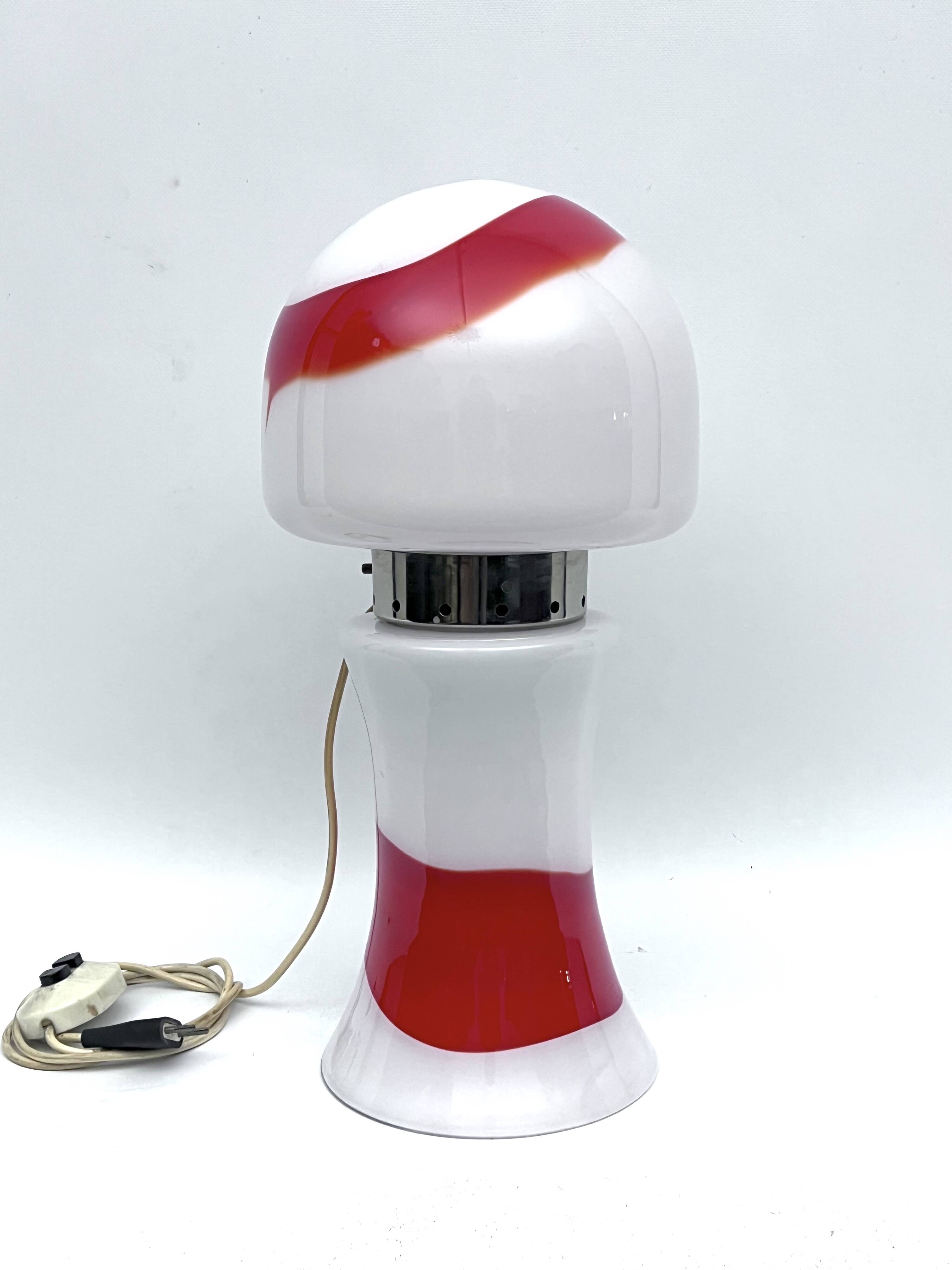 Space age Murano glass table lamp by Mazzega. Italy 1970s