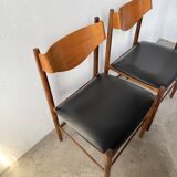 Set of 4 Italian chairs by Gianfranco Frattini.