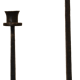 Brutalist wrought iron candle holder beaten