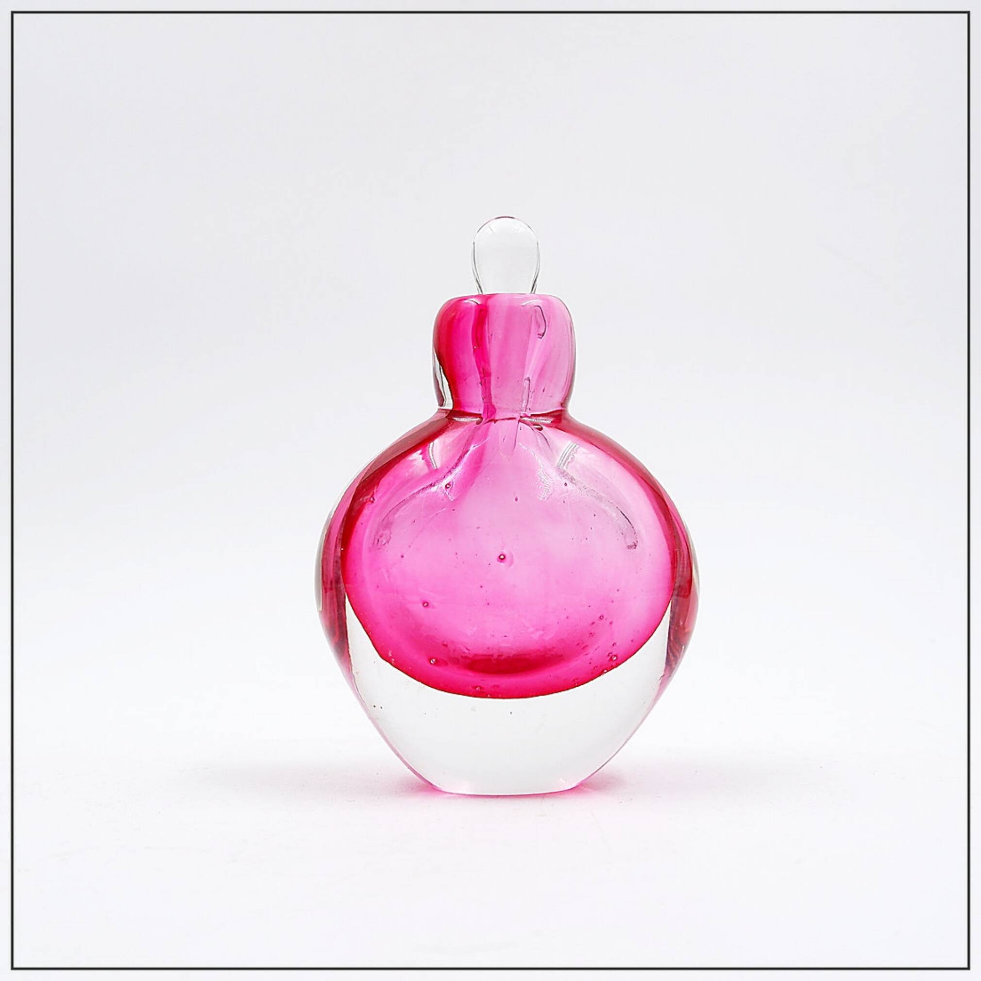 “Sommerso” perfume bottle in pink and transparent glass