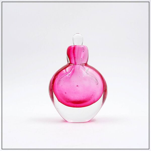 Flacon de parfum « Sommerso » en verre rose et transparent