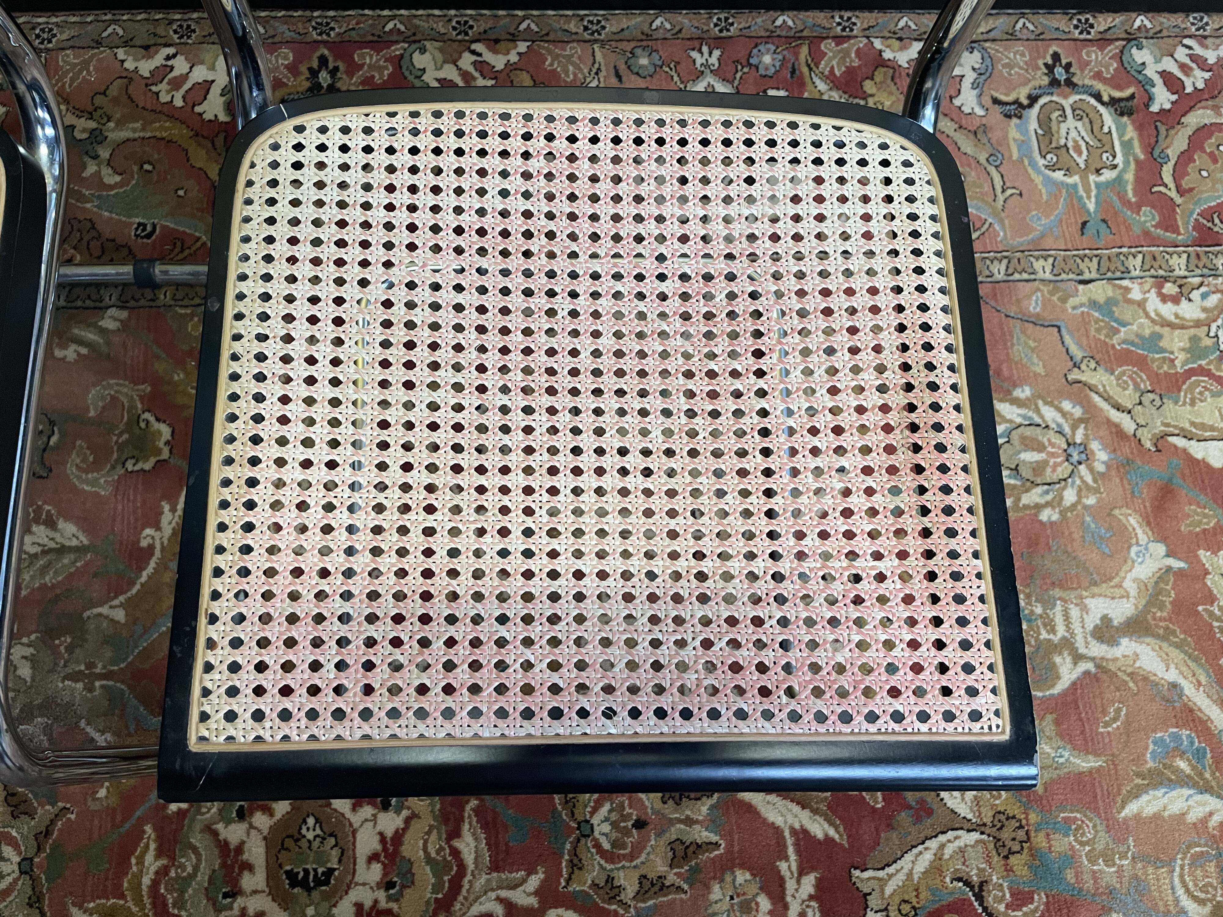 Pair of chairs B32 Marcel Breuer "Made in Italy"