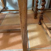 Six turned wooden chairs