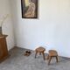 Pair of Henri Bataille oak stools