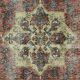 Tapis vintage turc tissé à la main unique en son genre - charme vintage rustique 222x 117 cm
