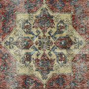 One-of-a-kind turkish handwoven vintage rug - rustic vintage charm 222x 117 cm