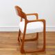 Fauteuil Baumann Traineau -Restauré - Tissu, mousse & sangles : neuf