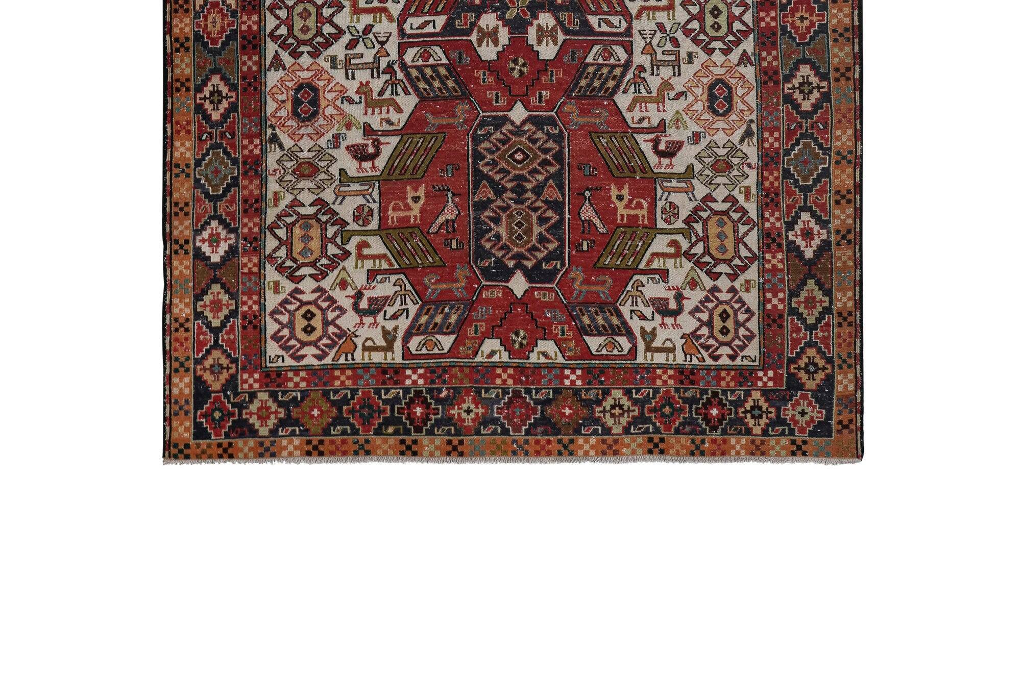 Vintage Turkish kilim handwoven 123x193 cm