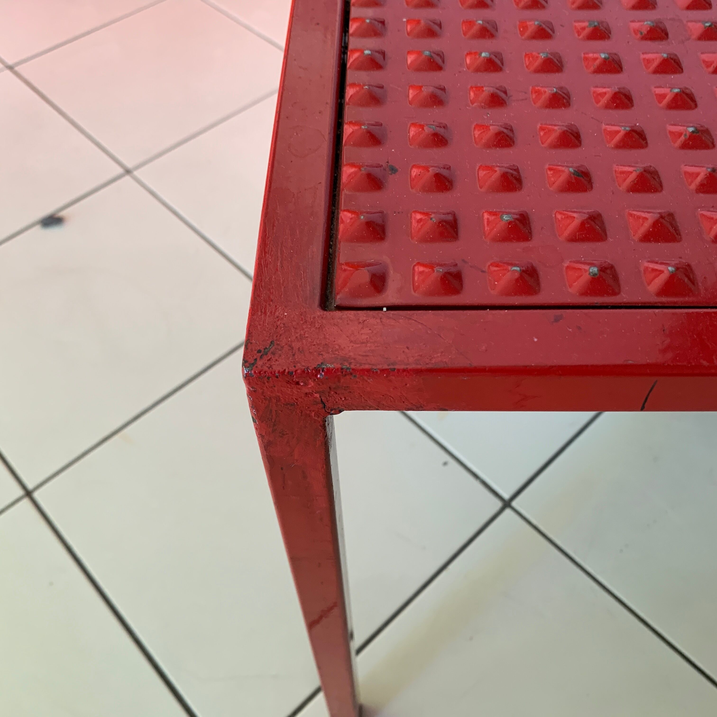 Metal stool from the 80s Italy