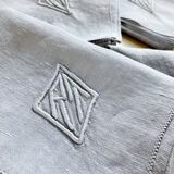 4 old monogram linen napkins