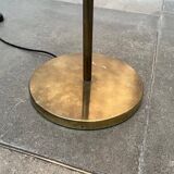 German brass floor lamp in Space Age style from the mid-century by Kaiser Leuchten, 1960s.