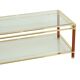 Coffee Table Italian Design Gold Plated Chrome Glass Orsenigo Hollywood Regency 120cm