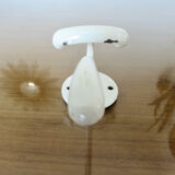 White lacquered metal hook 30s 40s