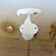 White lacquered metal hook 30s 40s