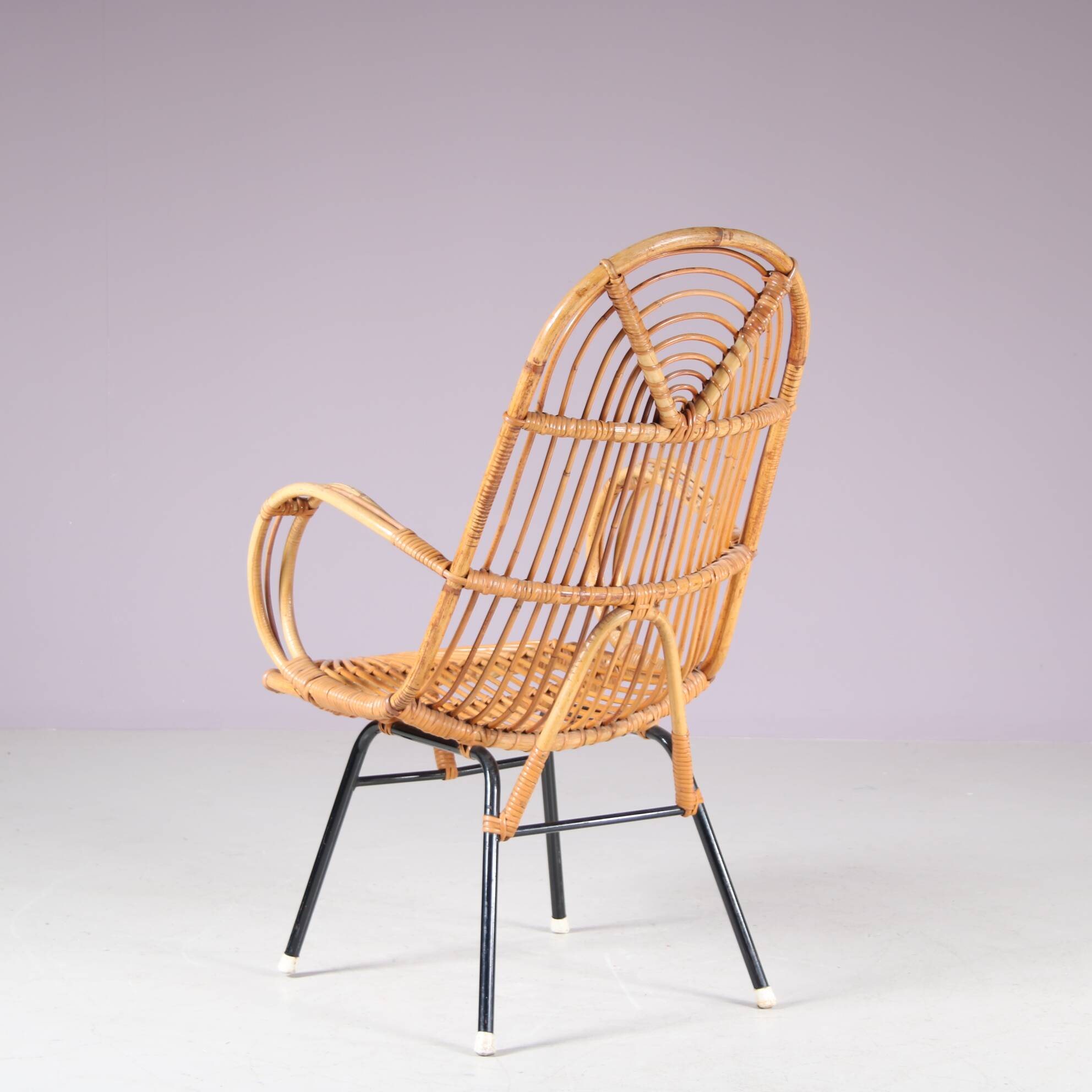 1950s Rattan chair by Gebroeders Jonkers, Netherlands