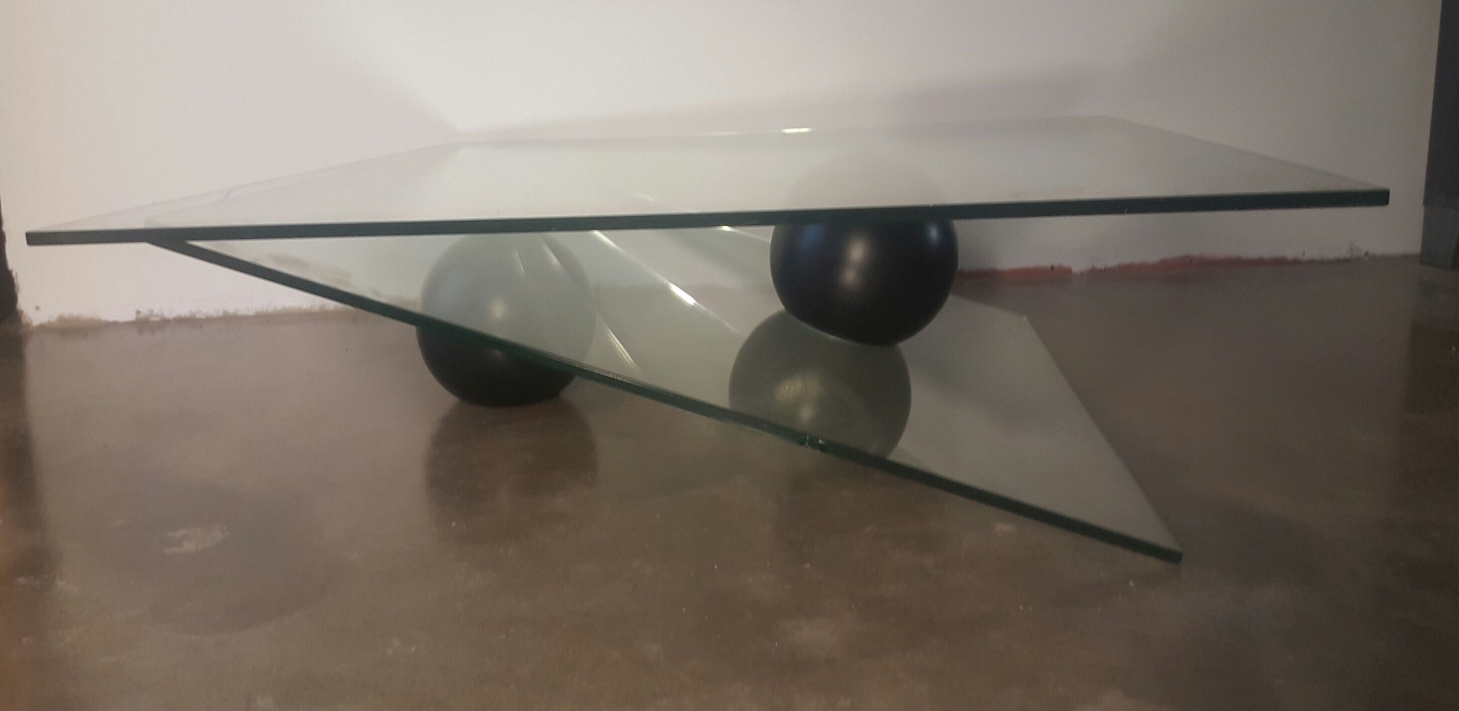 Roche Bobois glass coffee table