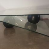 Roche Bobois glass coffee table