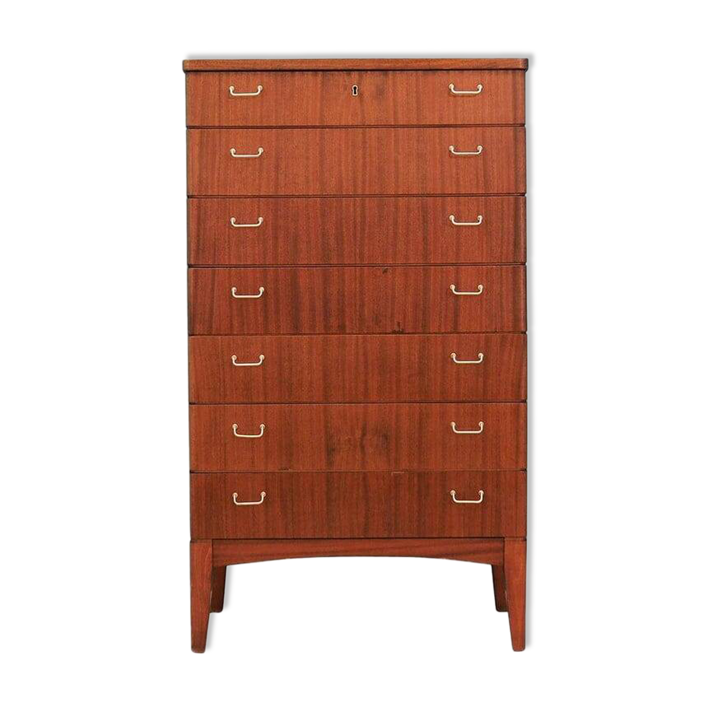 Commode en acajou, design scandinave, années 1970, production : Danemark