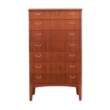 Mahogany chest of drawers, Scandinavian design, 1970s, production: Denmark