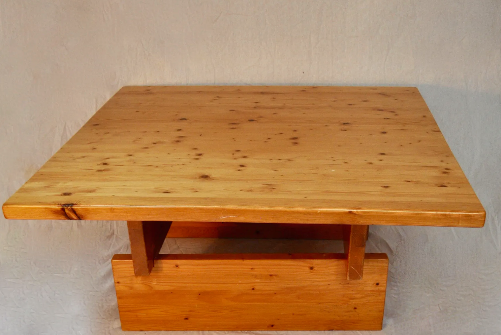 Scandinavian solid pine coffee table, Roland Wihelmsson, Sweden 1960