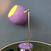 Vintage purple Herda space age eyeball desk lamp