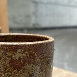 Suite of 5 brutalist vintage stoneware cups