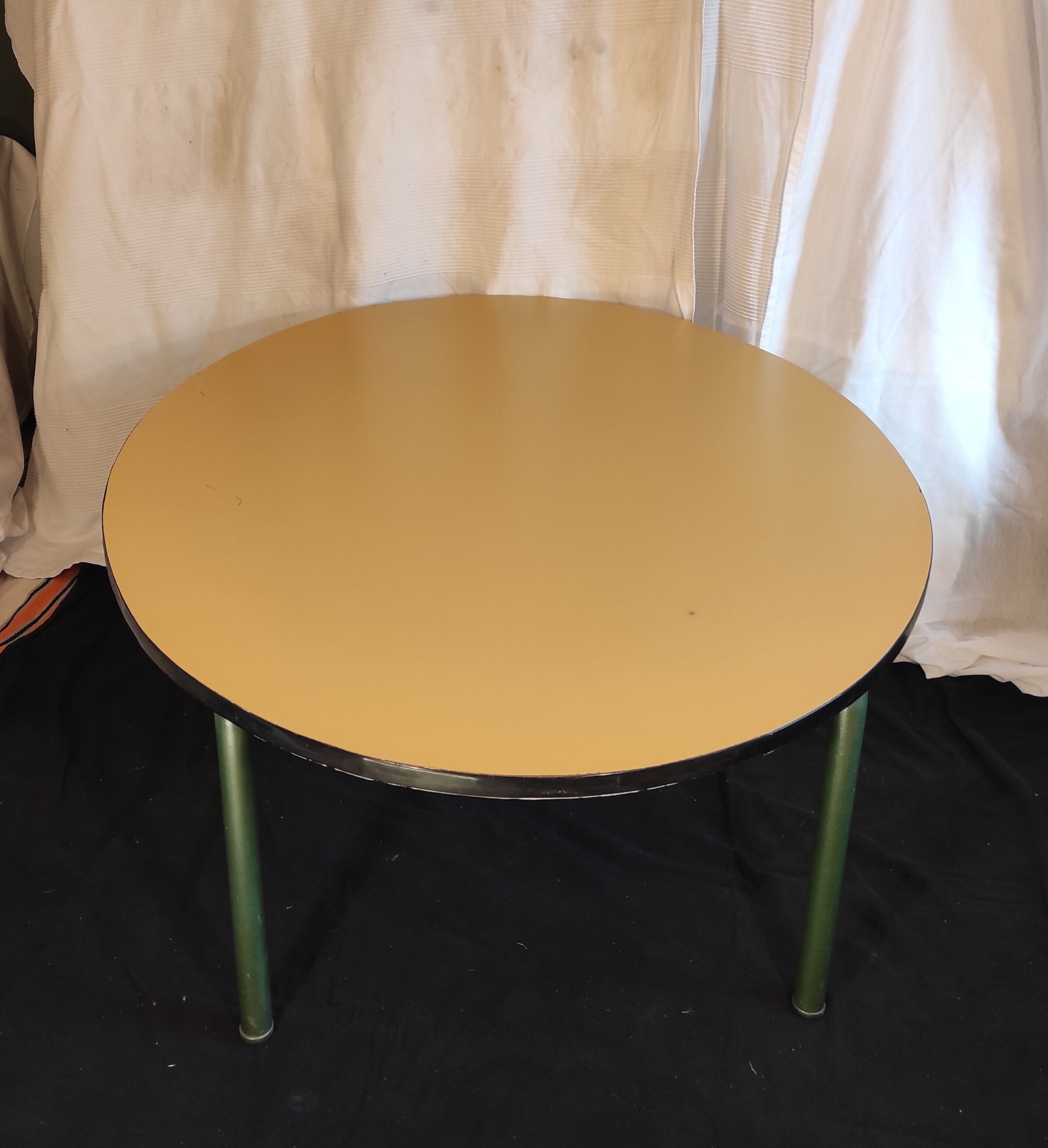 Yellow formica coffee table 1970