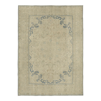 Tapis fait main oriental contemporain années 1980 281 cm x 375 cm beige laine