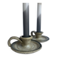 Handcrafted stoneware candle holders
