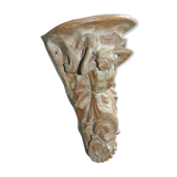 Terracotta console with caryatid mermaid decoration signed 1930 art deco