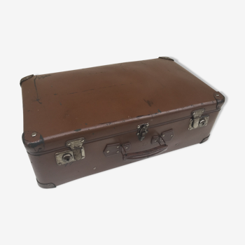 Valise malle de voyage marron