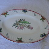 Plat oval ancien  de  longwy modèle marseille