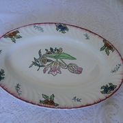 Plat oval ancien  de  longwy modèle marseille