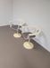2 x Lusch Tulip Chair, rare, 1972, white design, vintage Colani design