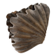 Brutalist wood shell sculpture box 1900