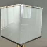 Italian metal table lamp with perspex lampshade, 1970s