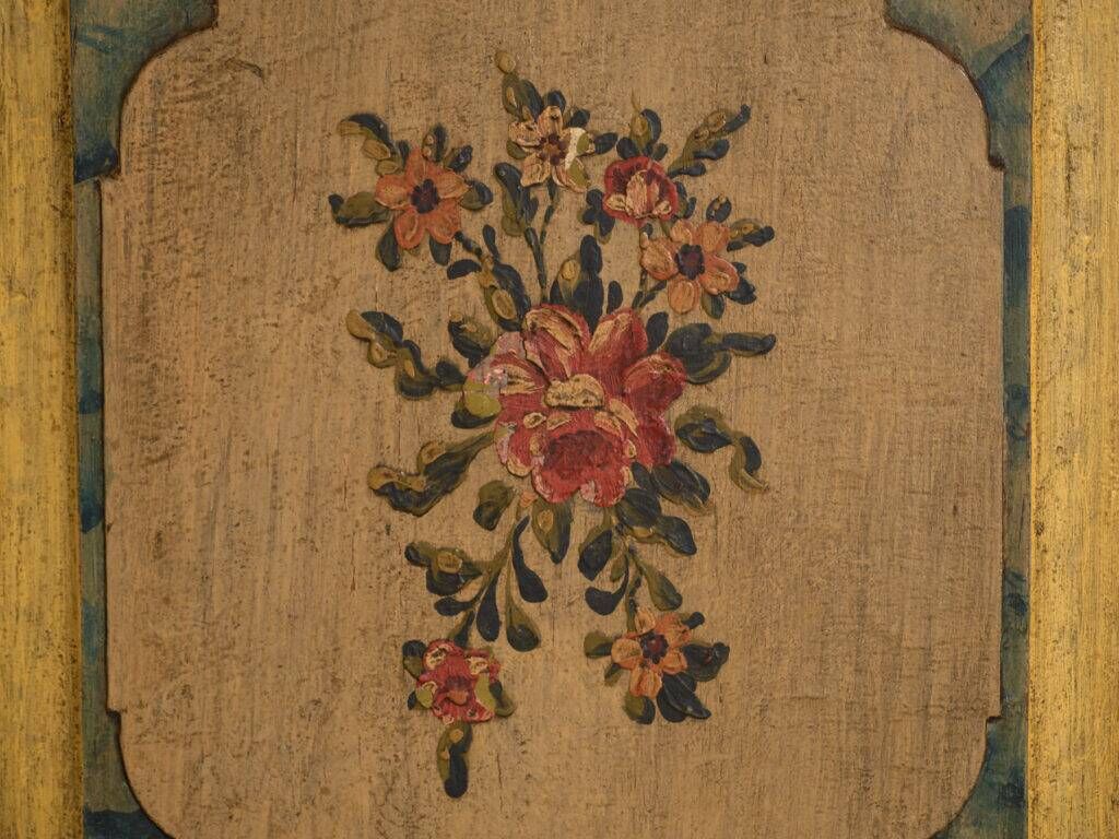 Antique baroque wardrobe painted in pine – Austro-Hungarian Empire, Year 1794