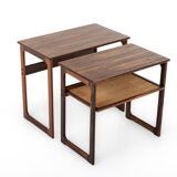 Nesting tables by Silkeborg in wood and wicker