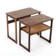 Nesting tables by Silkeborg in wood and wicker