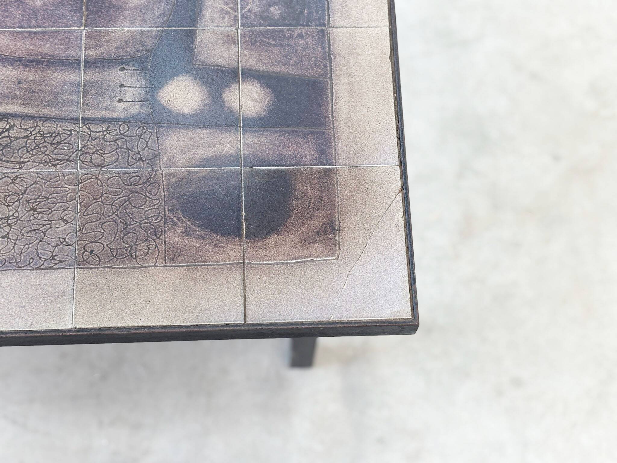 Belgian ceramic coffee table by Yves Rhayé