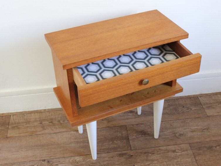 Vintage wooden bedside feet spindles