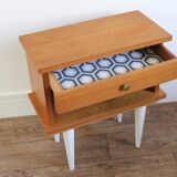 Vintage wooden bedside feet spindles